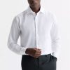 Mezczyzna Vistula Koszule | Koszula Slim Fit W Mikrowzor Bialy