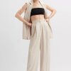 Kobieta Vistula Garnitury I Komplety | Mix & Match - Spodnie O Kroju Wide Leg Bezowy