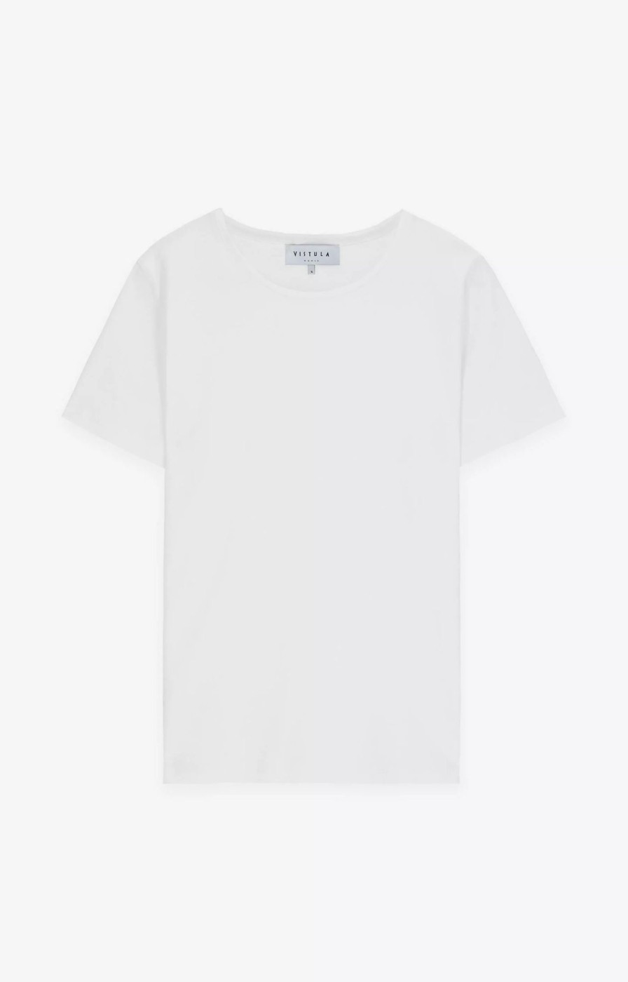 Kobieta Vistula T-Shirty | Bawelniany T-Shirt Bialy